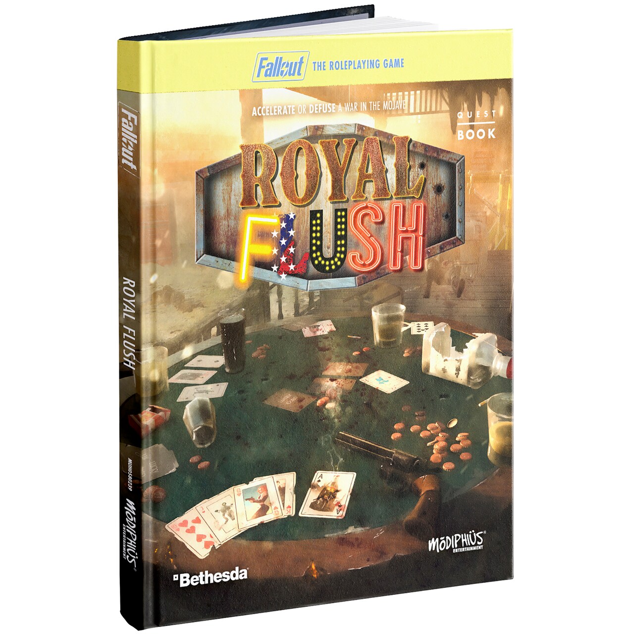 Modiphius Entertainment: Fallout: The Roleplaying Game - Royal Flush Quest Book - Expansion Hardcover RPG Book, Level Spanning Adventure & Missions